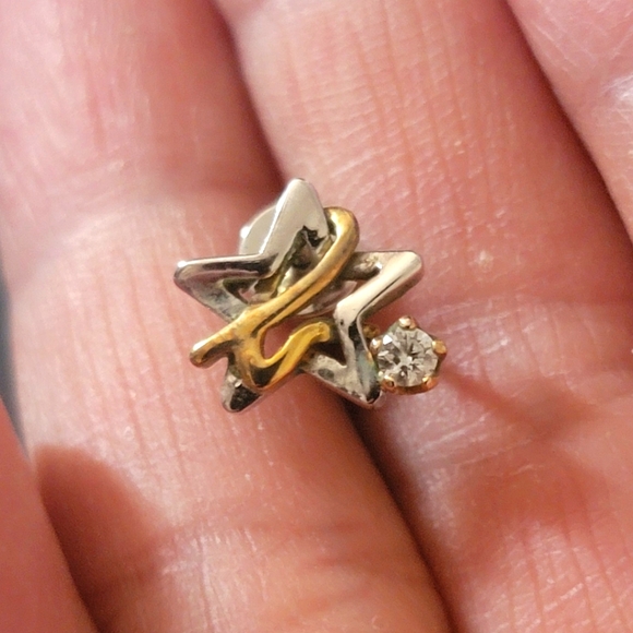 Agnes b Earrings w Signature b across a star - Picture 3 of 4